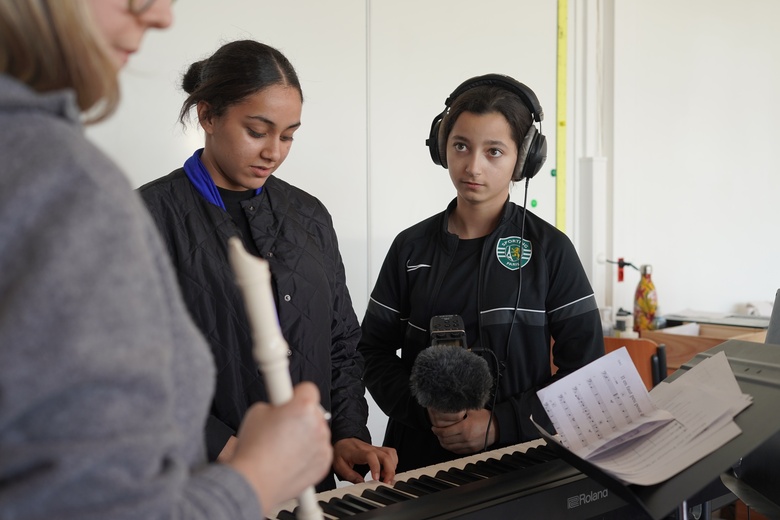 Workshop with students at Collège Joliot Curie in Bagneux  © Ircam-Centre Pompidou